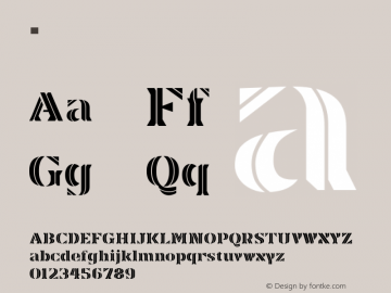 .  Version 1.0 Font Sample