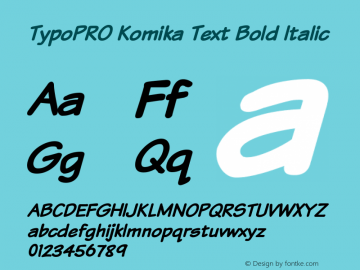 TypoPRO Komika Text Bold Italic 2.0图片样张