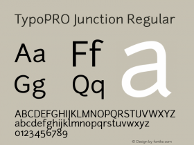 TypoPRO Junction Regular Version 1.056 Font Sample