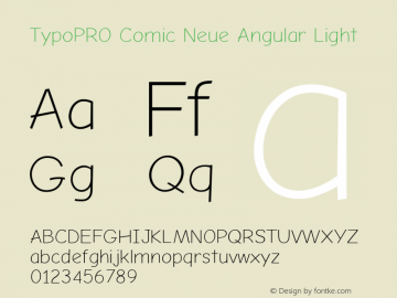 TypoPRO Comic Neue Angular Light Version 1.000图片样张