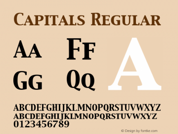 Capitals Regular 3.0 Font Sample