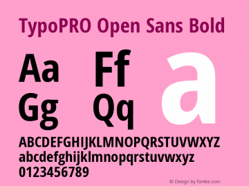 TypoPRO Open Sans Bold Version 1.11图片样张