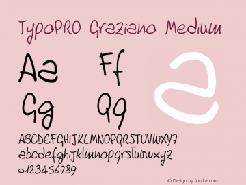 TypoPRO Graziano Medium Version 001.000图片样张