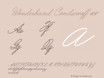 Wonderhand Cond40woff ☞ Version 1.001;PS 001.001;hotconv 1.0.70;makeotf.lib2.5.58329;com.myfonts.martina-flor.wonderhand.condensed-40-regular.wfkit2.4aWV Font Sample