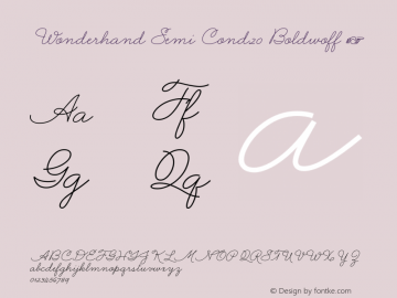 Wonderhand Semi Cond20 Boldwoff ☞ Version 1.001;PS 001.001;hotconv 1.0.70;makeotf.lib2.5.58329;com.myfonts.martina-flor.wonderhand.semi-condensed-20-bold.wfkit2.4aWA图片样张