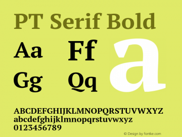 PT Serif Bold Version 1.000W图片样张