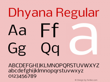 Dhyana Regular Version 1.002图片样张