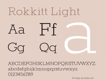 Rokkitt Light Version 1.000图片样张