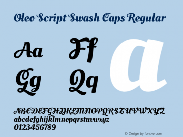 Oleo Script Swash Caps Regular Version 1.002图片样张