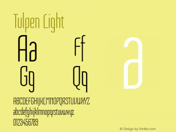 Tulpen Light Version 1.001 Font Sample