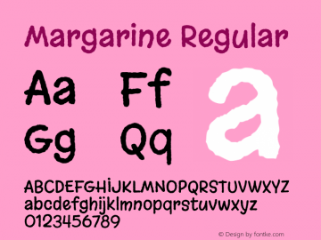 Margarine Regular Version 1.000 Font Sample