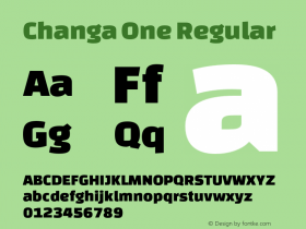 Changa One Regular Version 1.003图片样张