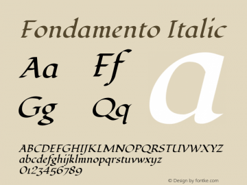 Fondamento Italic Version 1.001图片样张