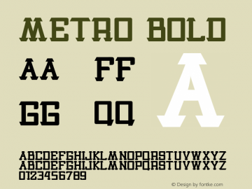 Metro Bold Version 001.001  http://www.revision.ru/users/mrFRUKTA图片样张