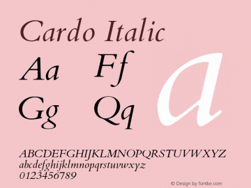 Cardo Italic Version 0.99图片样张