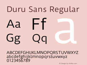 Duru Sans Regular Version 1.002图片样张