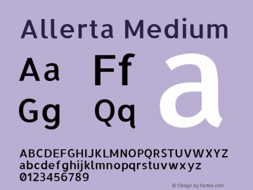 Allerta Medium Version 1.0图片样张