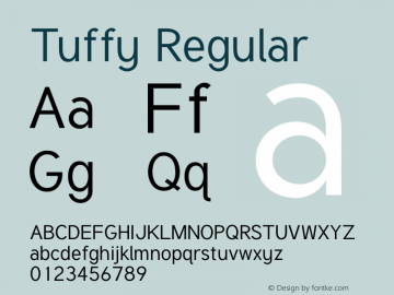 Tuffy Regular Version 001.270 Font Sample