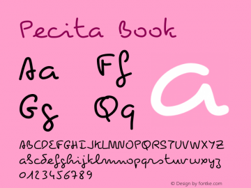 Pecita Book Version 2.6.3 Font Sample
