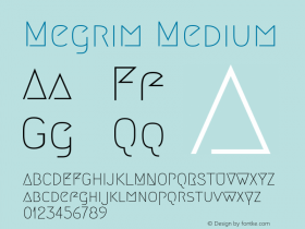 Megrim Medium Version 20100831 Font Sample