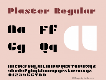 Plaster Regular Version 1.007图片样张