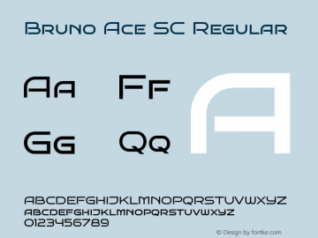 Bruno Ace SC Regular Version 1.000 Font Sample