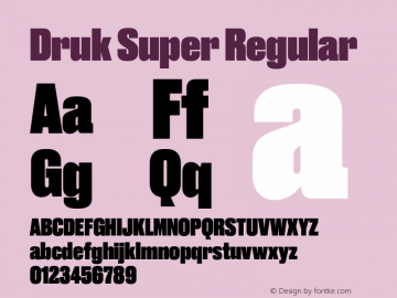 Druk Super Regular Version 001.902图片样张
