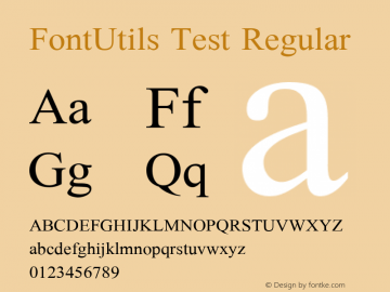 FontUtils Test Regular Version 0.003 2005图片样张