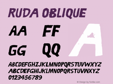 Ruda Oblique Version 1.000图片样张