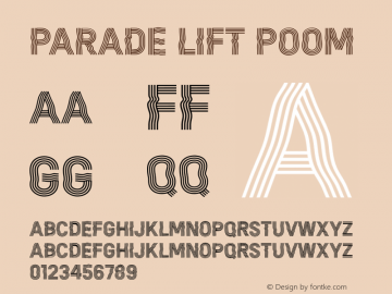 Parade LIFT Poom 1.000 Font Sample