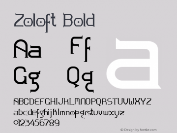 Zoloft Bold Version 1.0; 2000; initial release图片样张