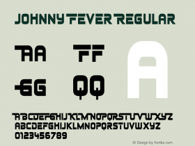 Johnny Fever Regular Version 5.000 Font Sample