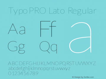 TypoPRO Lato Regular Version 1.105; Western+Polish opensource图片样张