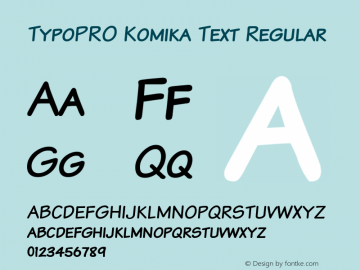TypoPRO Komika Text Regular 2.0图片样张