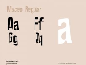 Maceo Regular Altsys Metamorphosis:97-04-10 Font Sample