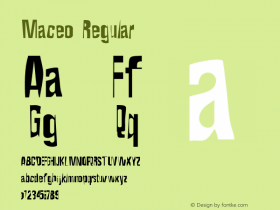 Maceo Regular 001.000 Font Sample