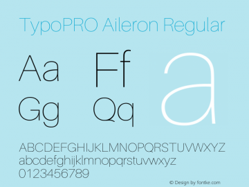 TypoPRO Aileron Regular Version 1.000;PS 001.000;hotconv 1.0.70;makeotf.lib2.5.58329 Font Sample