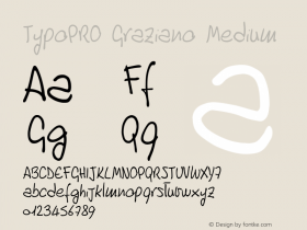 TypoPRO Graziano Medium Version 001.000 Font Sample