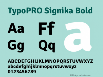 TypoPRO Signika Bold Version 1.001图片样张