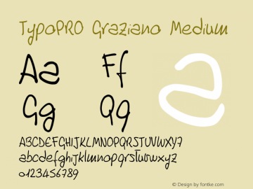 TypoPRO Graziano Medium Version 001.000图片样张