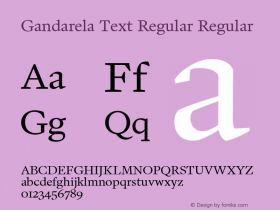 Gandarela Text Regular Regular Version 0.000;PS 0.0;hotconv 1.0.72;makeotf.lib2.5.5900 DEVELOPMENT图片样张