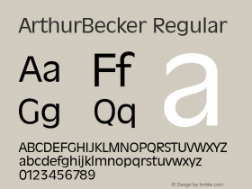 ArthurBecker Regular 001.000图片样张