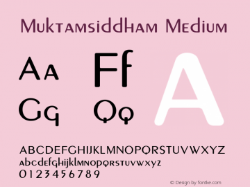 Muktamsiddham Medium Version 1.1.0 Font Sample