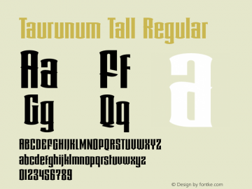 Taurunum Tall Regular Version 1.001图片样张