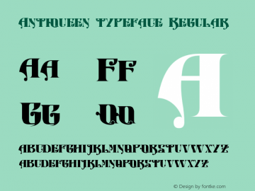 Antiqueen typeface Regular Version 1.0 - Alterdeco typefoundry图片样张