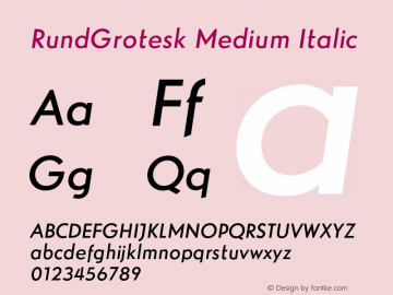 RundGrotesk Medium Italic Version 1.000;PS 001.001;hotconv 1.0.56图片样张