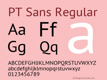PT Sans Regular Version 2.003图片样张