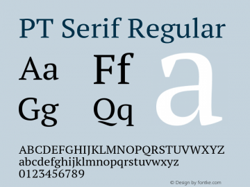 PT Serif Regular Version 1.000图片样张