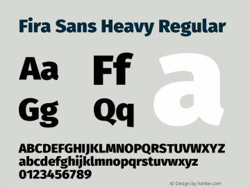 Fira Sans Heavy Regular Version 3.111图片样张