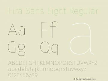 Fira Sans Eight Regular Version 3.111图片样张